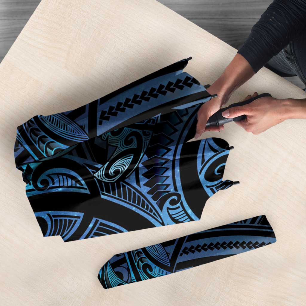New Zealand Hammerhead Shark Umbrella Maori Haehae Mangopare Galaxy - Aussie Hoodie