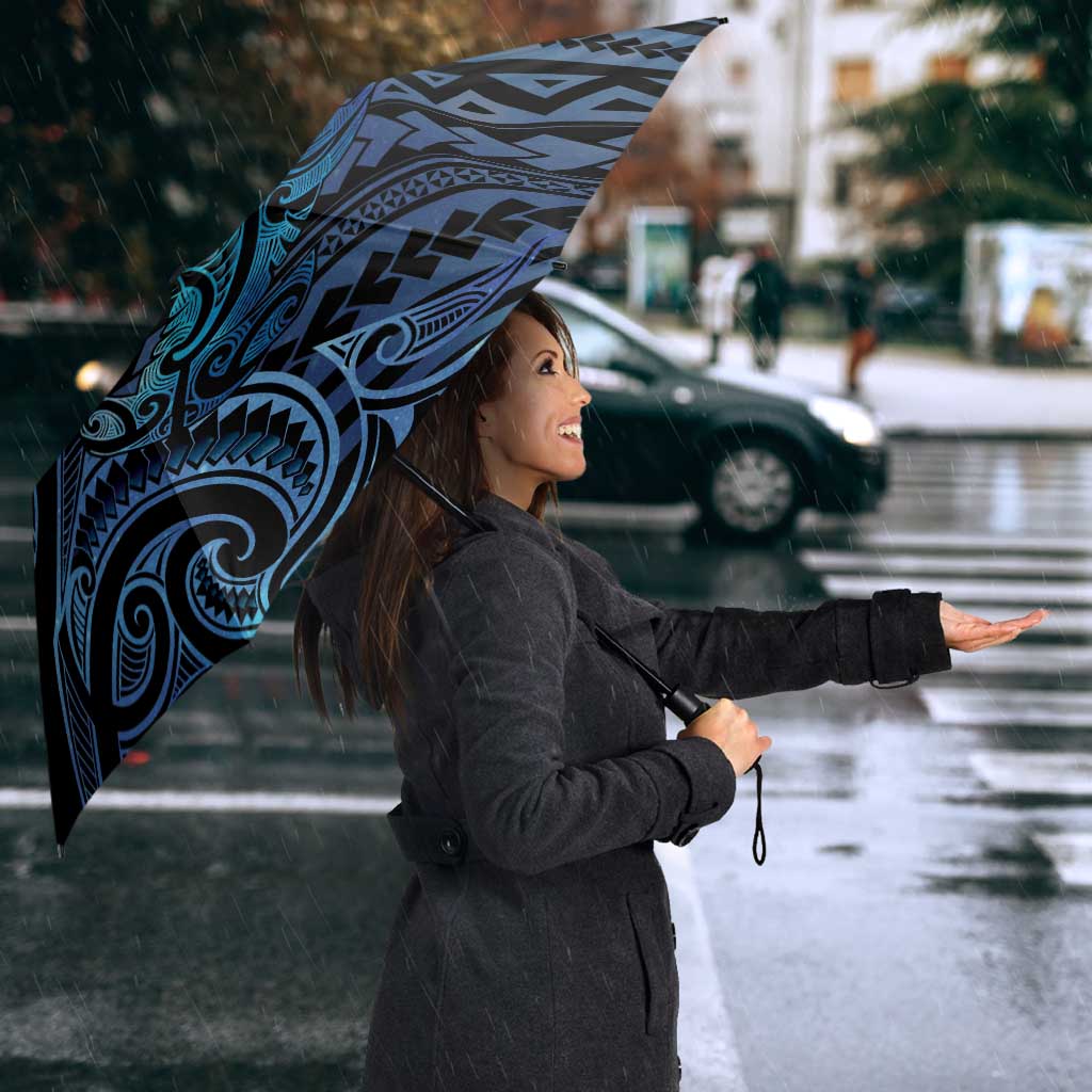 New Zealand Hammerhead Shark Umbrella Maori Haehae Mangopare Galaxy - Aussie Hoodie
