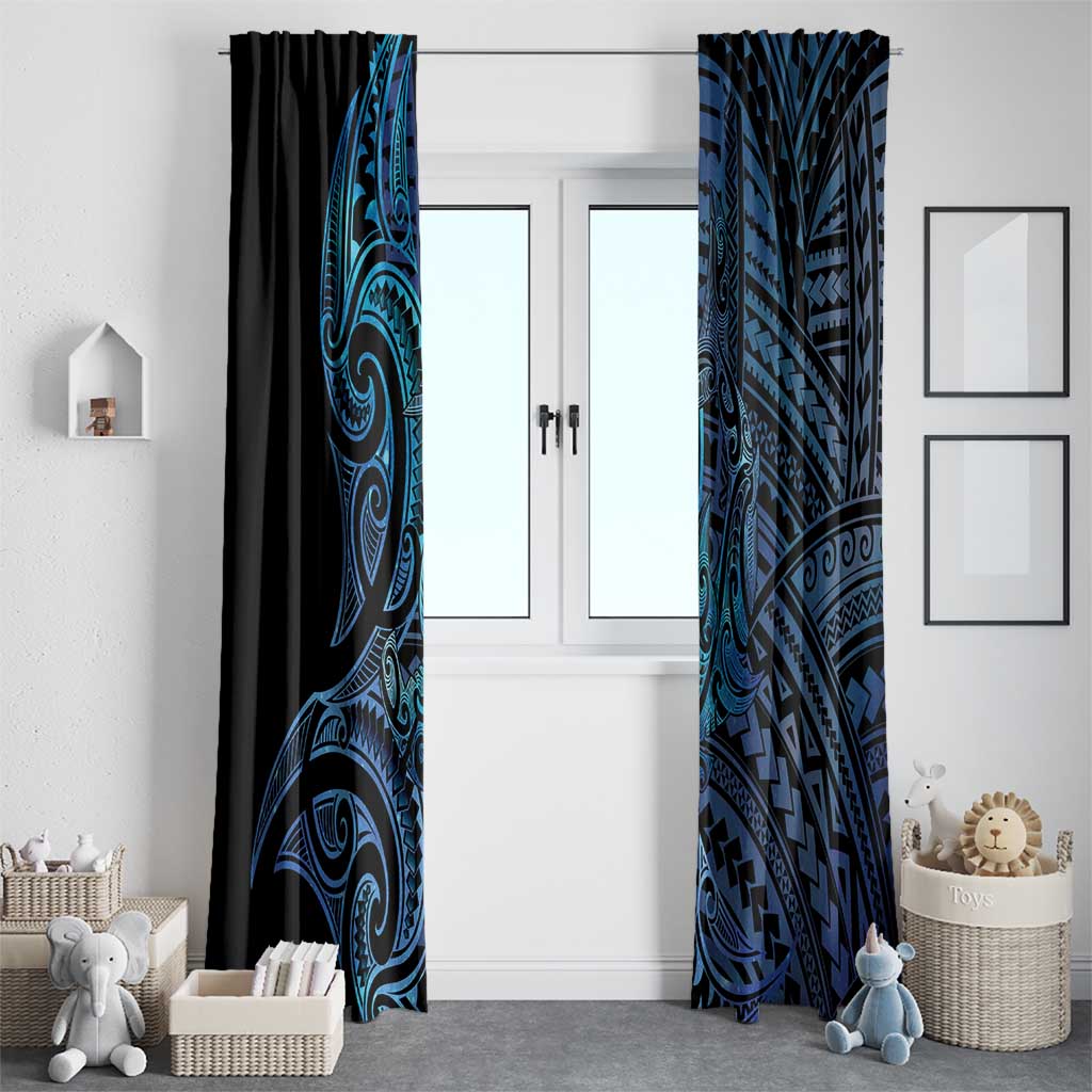 New Zealand Hammerhead Shark Window Curtain Maori Haehae Mangopare Galaxy - Aussie Hoodie