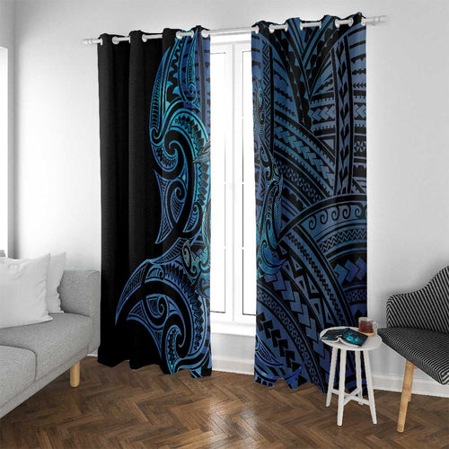 New Zealand Hammerhead Shark Window Curtain Maori Haehae Mangopare Galaxy - Aussie Hoodie