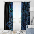 New Zealand Hammerhead Shark Window Curtain Maori Haehae Mangopare Galaxy - Aussie Hoodie