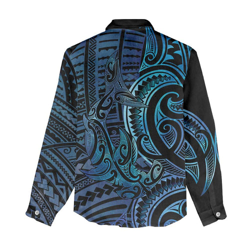 New Zealand Hammerhead Shark Women Casual Shirt Maori Haehae Mangopare Galaxy - Aussie Hoodie