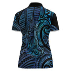 New Zealand Hammerhead Shark Women Polo Shirt Maori Haehae Mangopare Galaxy - Aussie Hoodie