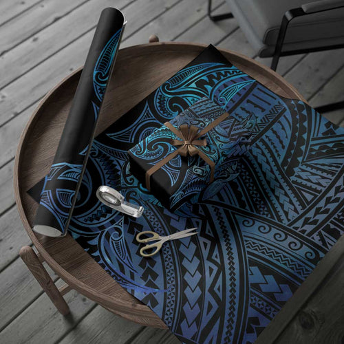 New Zealand Hammerhead Shark Wrapping Paper Maori Haehae Mangopare Galaxy - Aussie Hoodie