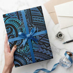 New Zealand Hammerhead Shark Wrapping Paper Maori Haehae Mangopare Galaxy - Aussie Hoodie