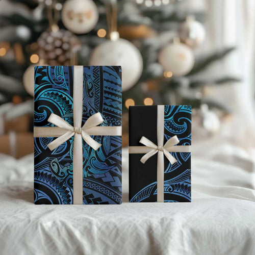 New Zealand Hammerhead Shark Wrapping Paper Maori Haehae Mangopare Galaxy - Aussie Hoodie