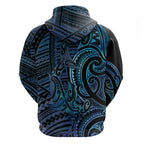 New Zealand Hammerhead Shark Zip Hoodie Maori Haehae Mangopare Galaxy - Aussie Hoodie