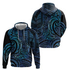 New Zealand Hammerhead Shark Zip Hoodie Maori Haehae Mangopare Galaxy - Aussie Hoodie