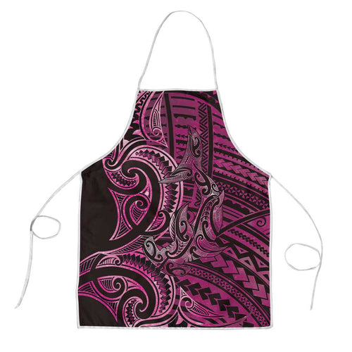 New Zealand Hammerhead Shark Apron Maori Haehae Mangopare Pink - Aussie Hoodie