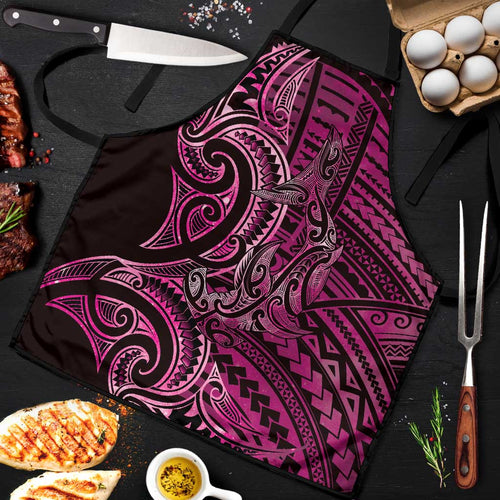 New Zealand Hammerhead Shark Apron Maori Haehae Mangopare Pink - Aussie Hoodie