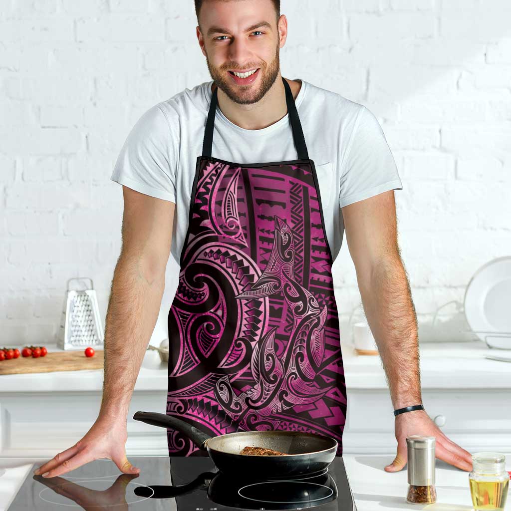 New Zealand Hammerhead Shark Apron Maori Haehae Mangopare Pink - Aussie Hoodie