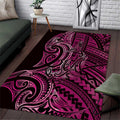 New Zealand Hammerhead Shark Area Rug Maori Haehae Mangopare Pink - Aussie Hoodie