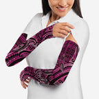 New Zealand Hammerhead Shark Arm Sleeves Maori Haehae Mangopare Pink - Aussie Hoodie