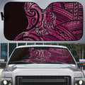 New Zealand Hammerhead Shark Auto Sun Shade Maori Haehae Mangopare Pink - Aussie Hoodie