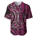New Zealand Hammerhead Shark Baseball Jersey Maori Haehae Mangopare Pink - Aussie Hoodie