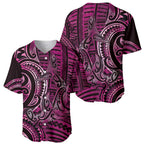 New Zealand Hammerhead Shark Baseball Jersey Maori Haehae Mangopare Pink - Aussie Hoodie