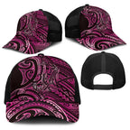 New Zealand Hammerhead Shark Baseball Net Cap Maori Haehae Mangopare Pink - Aussie Hoodie