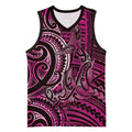 New Zealand Hammerhead Shark Basketball Jersey Maori Haehae Mangopare Pink - Aussie Hoodie