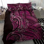 New Zealand Hammerhead Shark Bedding Set Maori Haehae Mangopare Pink - Aussie Hoodie