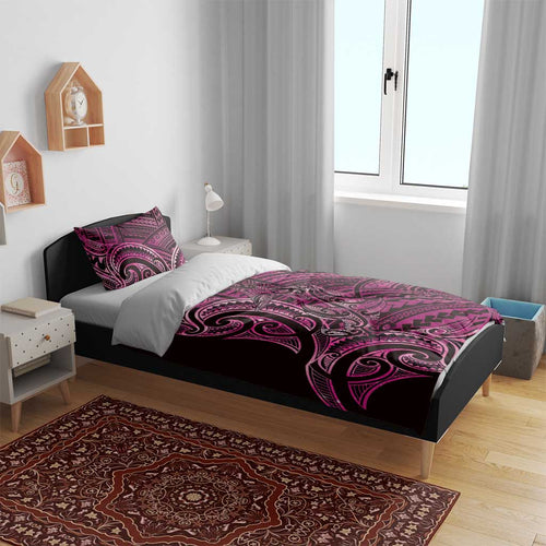 New Zealand Hammerhead Shark Bedding Set Maori Haehae Mangopare Pink - Aussie Hoodie