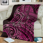 New Zealand Hammerhead Shark Blanket Maori Haehae Mangopare Pink - Aussie Hoodie