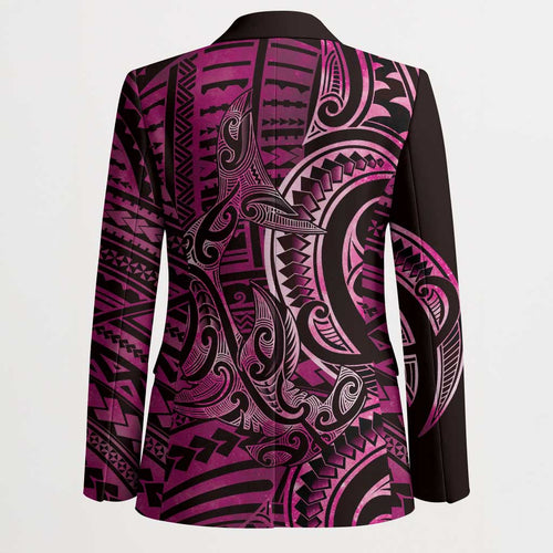 New Zealand Hammerhead Shark Blazer Maori Haehae Mangopare Pink - Aussie Hoodie