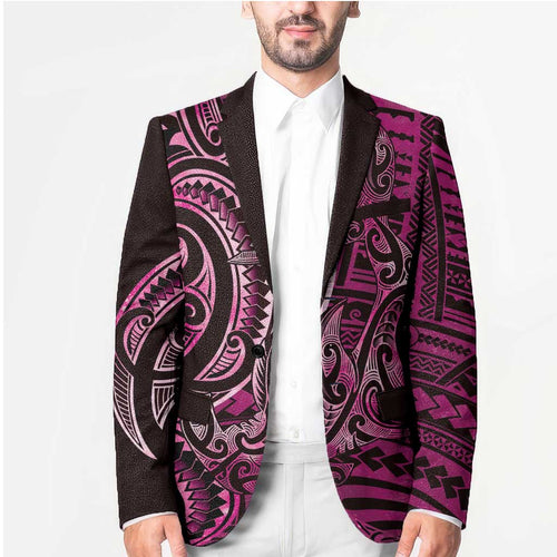 New Zealand Hammerhead Shark Blazer Maori Haehae Mangopare Pink - Aussie Hoodie