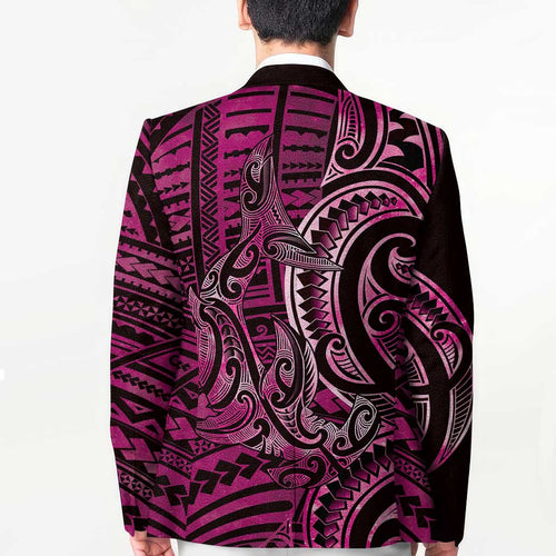 New Zealand Hammerhead Shark Blazer Maori Haehae Mangopare Pink - Aussie Hoodie