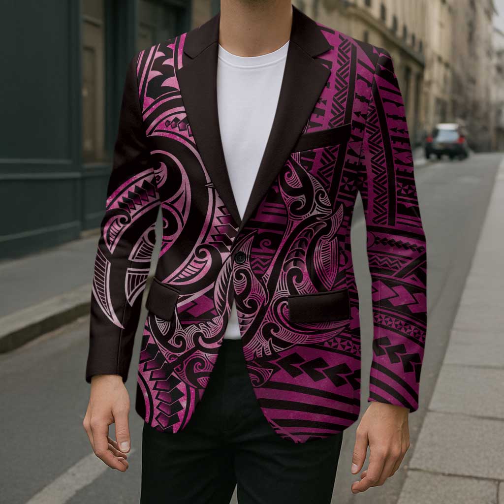 New Zealand Hammerhead Shark Blazer Maori Haehae Mangopare Pink - Aussie Hoodie