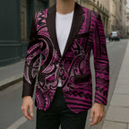 New Zealand Hammerhead Shark Blazer Maori Haehae Mangopare Pink - Aussie Hoodie