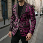 New Zealand Hammerhead Shark Blazer Maori Haehae Mangopare Pink - Aussie Hoodie