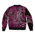 New Zealand Hammerhead Shark Bomber Jacket Maori Haehae Mangopare Pink - Aussie Hoodie