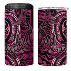 New Zealand Hammerhead Shark 4 in 1 Can Cooler Tumbler Maori Haehae Mangopare Pink - Aussie Hoodie