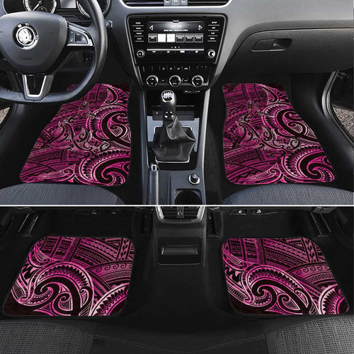 New Zealand Hammerhead Shark Car Mats Maori Haehae Mangopare Pink - Aussie Hoodie