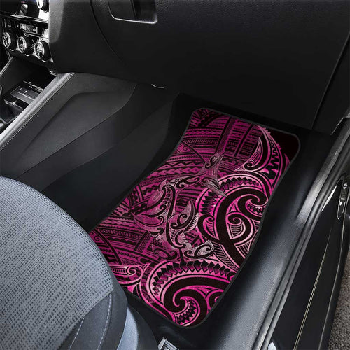 New Zealand Hammerhead Shark Car Mats Maori Haehae Mangopare Pink - Aussie Hoodie
