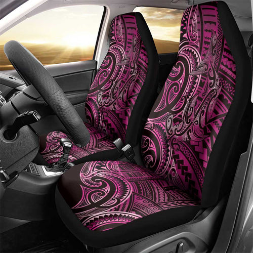New Zealand Hammerhead Shark Car Seat Cover Maori Haehae Mangopare Pink - Aussie Hoodie