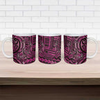 New Zealand Hammerhead Shark Ceramic Mug Maori Haehae Mangopare Pink - Aussie Hoodie
