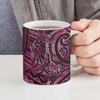 New Zealand Hammerhead Shark Ceramic Mug Maori Haehae Mangopare Pink - Aussie Hoodie
