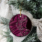 New Zealand Hammerhead Shark Ceramic Ornament Maori Haehae Mangopare Pink - Aussie Hoodie