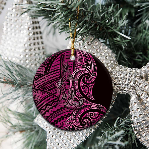 New Zealand Hammerhead Shark Ceramic Ornament Maori Haehae Mangopare Pink - Aussie Hoodie
