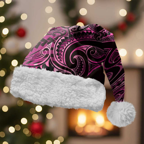 New Zealand Hammerhead Shark Christmas Santa Hat Maori Haehae Mangopare Pink - Aussie Hoodie