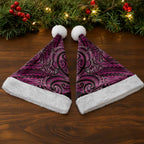 New Zealand Hammerhead Shark Christmas Santa Hat Maori Haehae Mangopare Pink - Aussie Hoodie