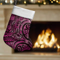 New Zealand Hammerhead Shark Christmas Stocking Maori Haehae Mangopare Pink - Aussie Hoodie