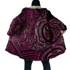 New Zealand Hammerhead Shark Cloak Maori Haehae Mangopare Pink - Aussie Hoodie