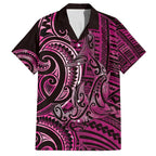 New Zealand Hammerhead Shark Family Matching Long Sleeve Bodycon Dress and Hawaiian Shirt Maori Haehae Mangopare Pink - Aussie Hoodie