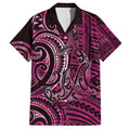 New Zealand Hammerhead Shark Family Matching Puletasi and Hawaiian Shirt Maori Haehae Mangopare Pink - Aussie Hoodie