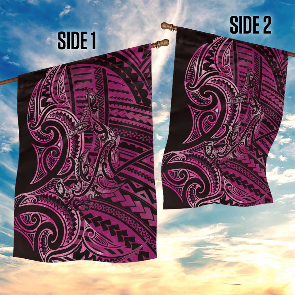 New Zealand Hammerhead Shark Garden Flag Maori Haehae Mangopare Pink - Aussie Hoodie