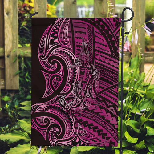 New Zealand Hammerhead Shark Garden Flag Maori Haehae Mangopare Pink - Aussie Hoodie