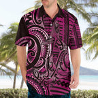 New Zealand Hammerhead Shark Hawaiian Shirt Maori Haehae Mangopare Pink - Aussie Hoodie