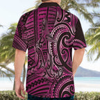 New Zealand Hammerhead Shark Hawaiian Shirt Maori Haehae Mangopare Pink - Aussie Hoodie